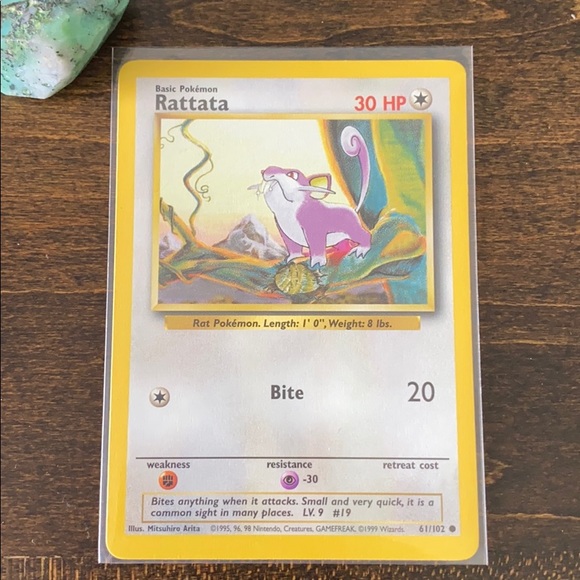 Pokemon | Toys | Pokmon Base Set Rattata Card 999 6112 | Poshmark